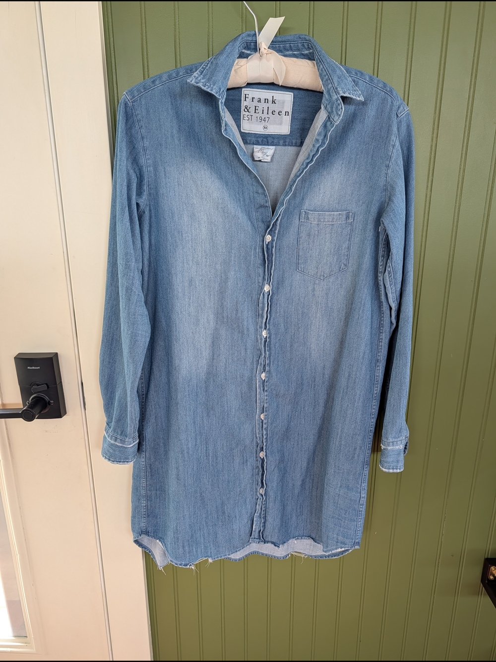 Frank & Eileen Light Wash Denim Shirt Dress